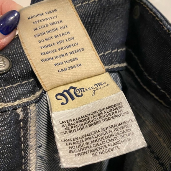 Miss Me JP4656S Dark Wash Skinny Jeans Size 27 - Picture 7 of 16